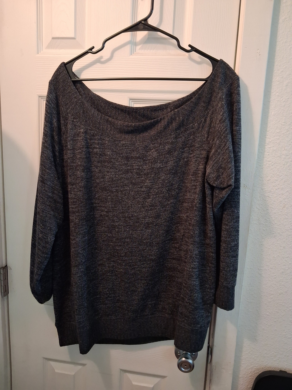 torrid Charcoal Off-the-Shoulder Sweater